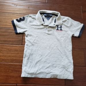 Boys Gray & Navy Tommy Hilfiger Polo Shirt